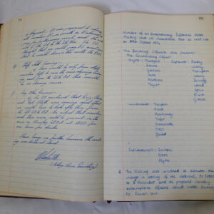 Minutes book from Royal Anglian Regiment Officers Mess