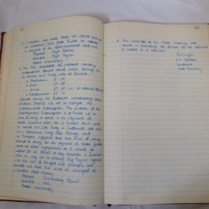 Minutes book from Royal Anglian Regiment Officers Mess