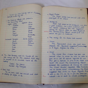 Minutes book from Royal Anglian Regiment Officers Mess