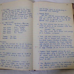 Minutes book from Royal Anglian Regiment Officers Mess