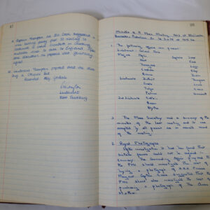 Minutes book from Royal Anglian Regiment Officers Mess