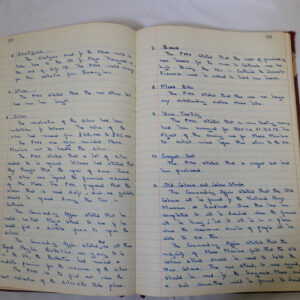 Minutes book from Royal Anglian Regiment Officers Mess