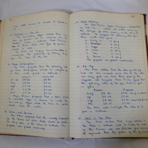Minutes book from Royal Anglian Regiment Officers Mess