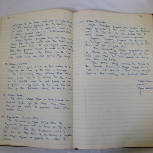 Minutes book from Royal Anglian Regiment Officers Mess