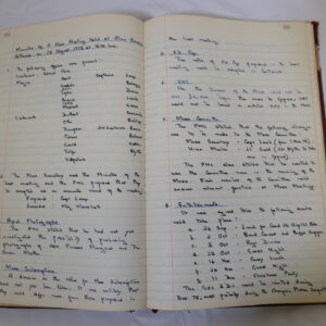 Minutes book from Royal Anglian Regiment Officers Mess
