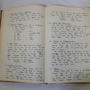 Minutes book from Royal Anglian Regiment Officers Mess