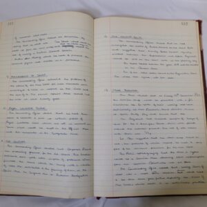 Minutes book from Royal Anglian Regiment Officers Mess