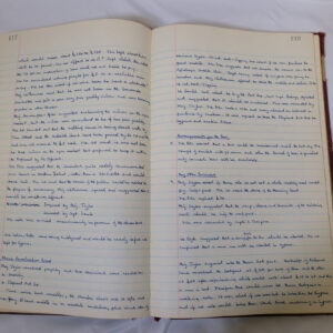 Minutes book from Royal Anglian Regiment Officers Mess