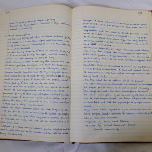 Minutes book from Royal Anglian Regiment Officers Mess