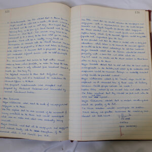 Minutes book from Royal Anglian Regiment Officers Mess