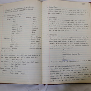 Minutes book from Royal Anglian Regiment Officers Mess