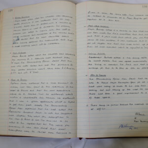 Minutes book from Royal Anglian Regiment Officers Mess