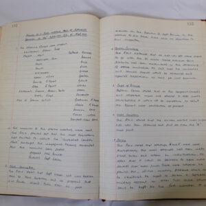 Minutes book from Royal Anglian Regiment Officers Mess