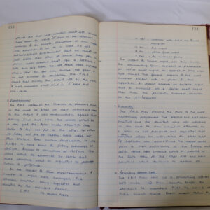 Minutes book from Royal Anglian Regiment Officers Mess