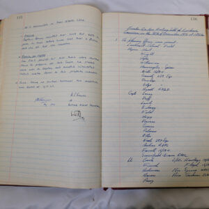 Minutes book from Royal Anglian Regiment Officers Mess