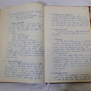 Minutes book from Royal Anglian Regiment Officers Mess