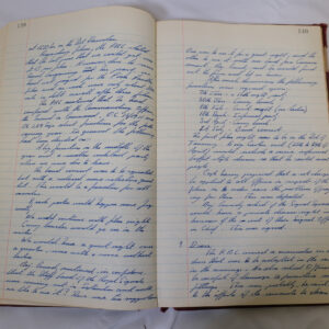 Minutes book from Royal Anglian Regiment Officers Mess
