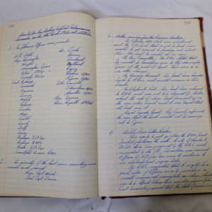Minutes book from Royal Anglian Regiment Officers Mess