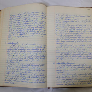 Minutes book from Royal Anglian Regiment Officers Mess