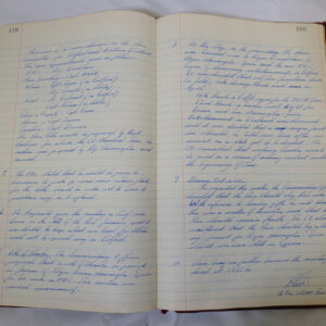 Minutes book from Royal Anglian Regiment Officers Mess