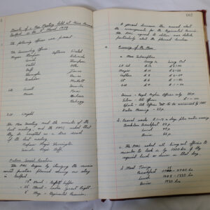 Minutes book from Royal Anglian Regiment Officers Mess