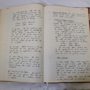 Minutes book from Royal Anglian Regiment Officers Mess