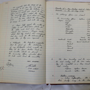 Minutes book from Royal Anglian Regiment Officers Mess