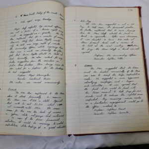 Minutes book from Royal Anglian Regiment Officers Mess