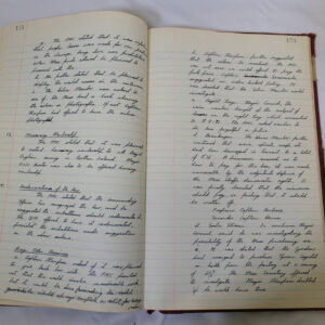 Minutes book from Royal Anglian Regiment Officers Mess