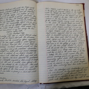 Minutes book from Royal Anglian Regiment Officers Mess