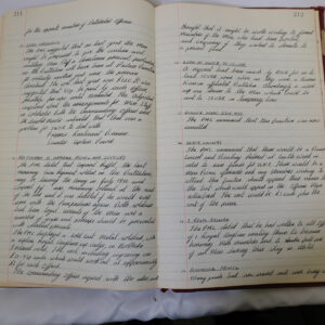 Minutes book from Royal Anglian Regiment Officers Mess