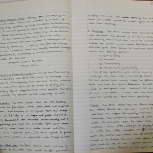 Minutes book from Royal Anglian Regiment Officers Mess