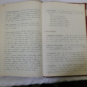 Minutes book from Royal Anglian Regiment Officers Mess