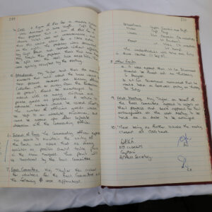 Minutes book from Royal Anglian Regiment Officers Mess