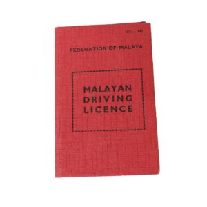 Malayan Driving Licence