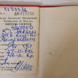 Malayan Driving Licence