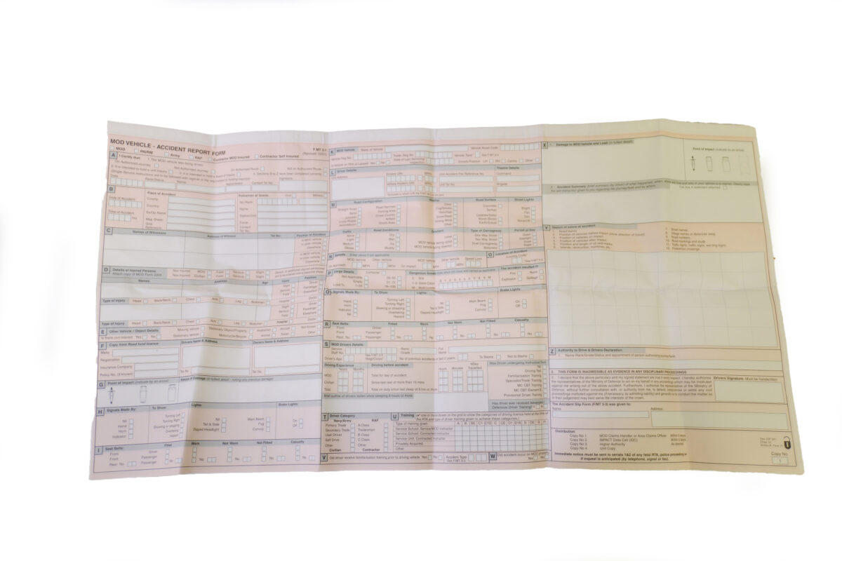 MOD Vehicle - Accident Report Form MOD Vehicle - Accident Report Form