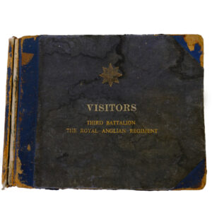 3rd Battalion Royal Anglian Regiment Visitors book commencing 1974 -1990.