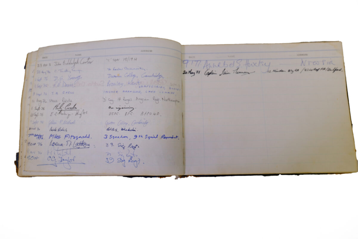 3rd Battalion Royal Anglian Regiment Visitors book commencing 1974 -1990. 3rd Battalion Royal Anglian Regiment Visitors book commencing 1974 -1990.