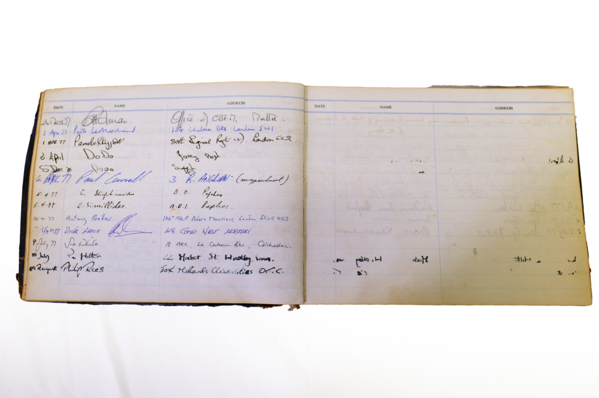 3rd Battalion Royal Anglian Regiment Visitors book commencing 1974 -1990. 3rd Battalion Royal Anglian Regiment Visitors book commencing 1974 -1990.