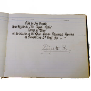 3rd Battalion Royal Anglian Regiment Visitors book commencing 1974 -1990.