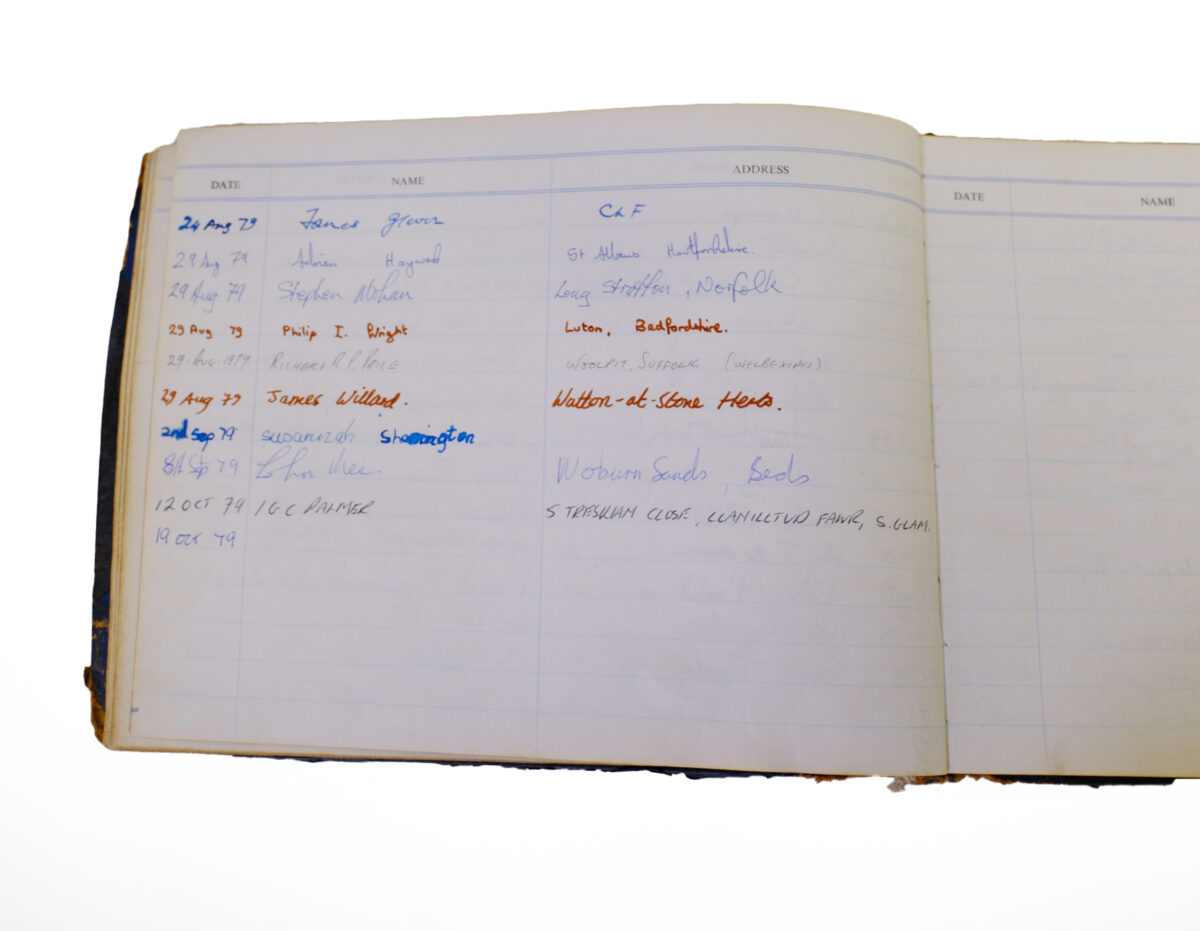 3rd Battalion Royal Anglian Regiment Visitors book commencing 1974 -1990. 3rd Battalion Royal Anglian Regiment Visitors book commencing 1974 -1990.