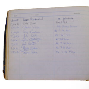 3rd Battalion Royal Anglian Regiment Visitors book commencing 1974 -1990.