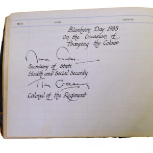 3rd Battalion Royal Anglian Regiment Visitors book commencing 1974 -1990.