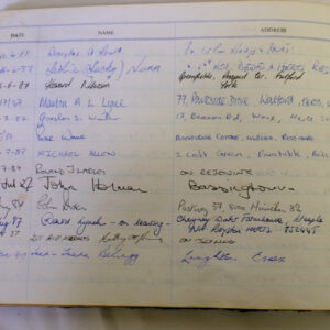 3rd Battalion Royal Anglian Regiment Visitors book commencing 1974 -1990.