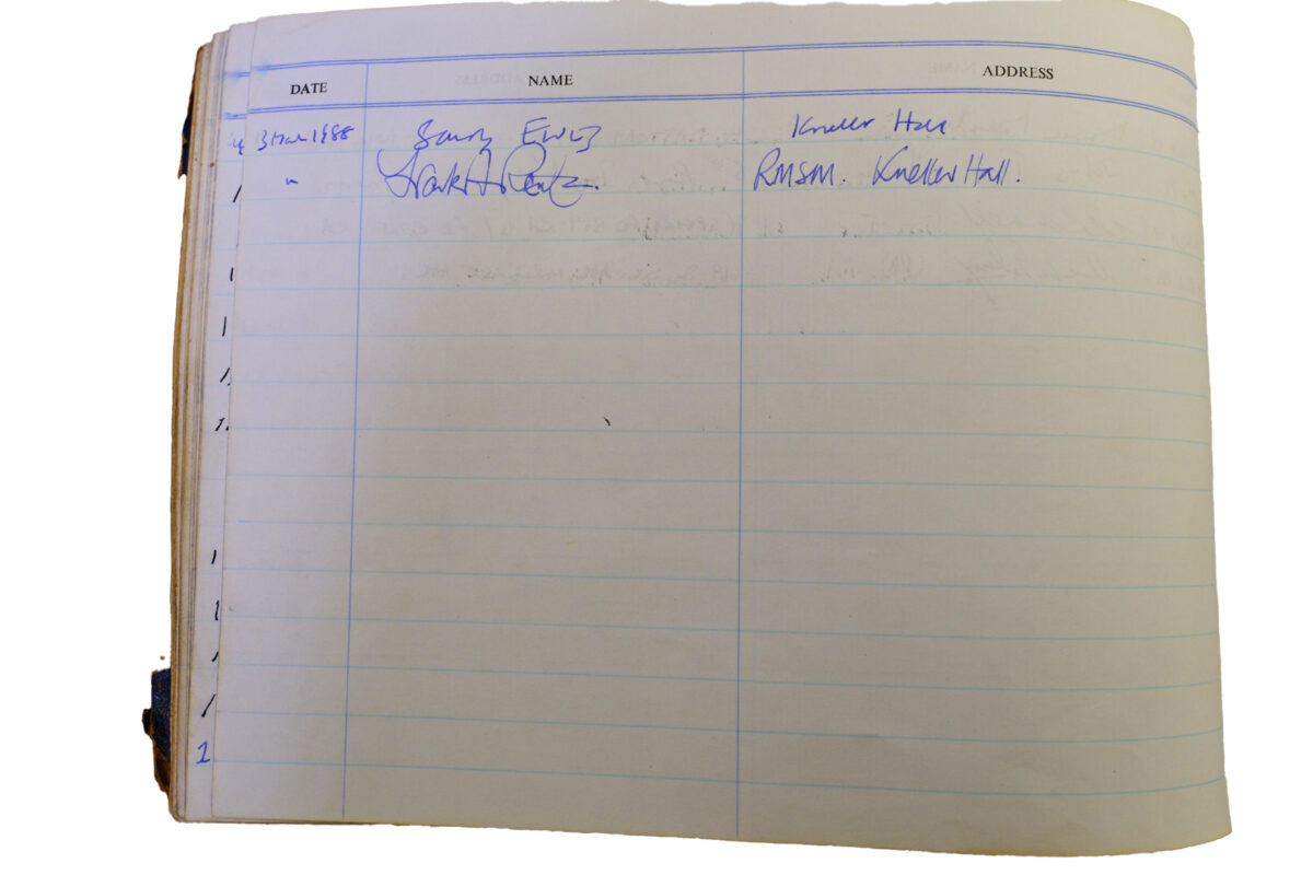 3rd Battalion Royal Anglian Regiment Visitors book commencing 1974 -1990. 3rd Battalion Royal Anglian Regiment Visitors book commencing 1974 -1990.