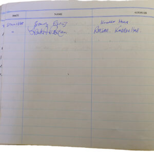 3rd Battalion Royal Anglian Regiment Visitors book commencing 1974 -1990.