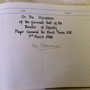 3rd Battalion Royal Anglian Regiment Visitors book commencing 1974 -1990. 3rd Battalion Royal Anglian Regiment Visitors book commencing 1974 -1990.