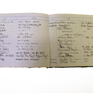 3rd Battalion Royal Anglian Regiment Visitors book commencing 1974 -1990. 3rd Battalion Royal Anglian Regiment Visitors book commencing 1974 -1990.
