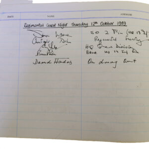 3rd Battalion Royal Anglian Regiment Visitors book commencing 1974 -1990. 3rd Battalion Royal Anglian Regiment Visitors book commencing 1974 -1990.